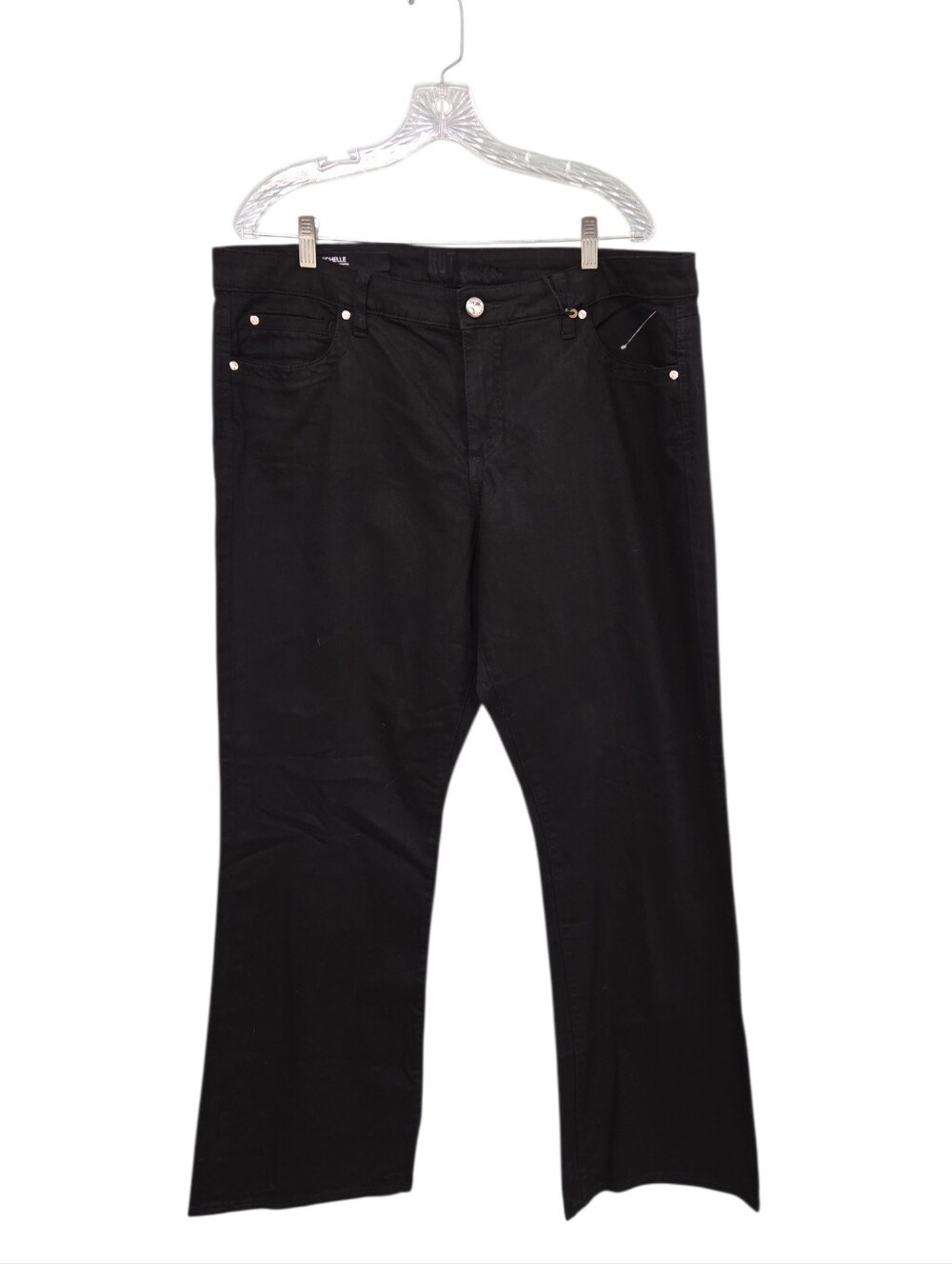 Kut From The Kloth Michelle Black Flare Jeans Womens Size 20W New High Waist